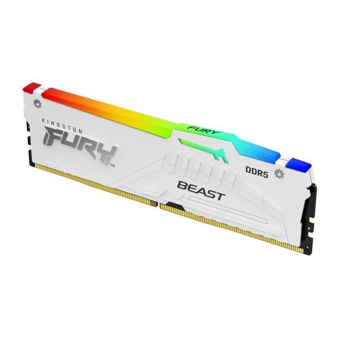 Mémoire RAM - KINGSTON - FURY Beast - 16Go - DDR5 - 6400MT/s CL32 RGB