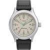 Мужские часы Timex Expedition North Sierra 40 мм - Черный ремешок Зеленый циферблат Корпус серебристого тона Кремовая нержавеющая сталь 40 мм. мода