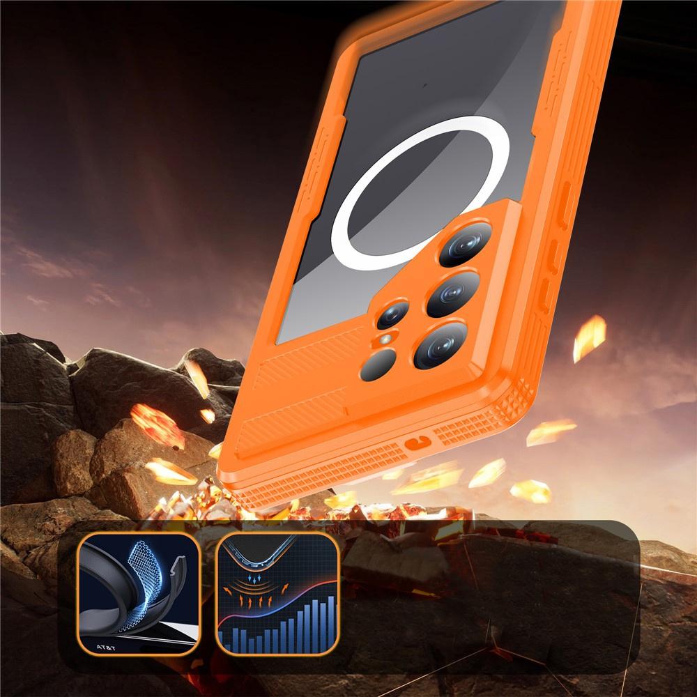 Samsung Galaxy S26 Ultra Waterproof Case, Redpepper, for MagSafe, Orange
