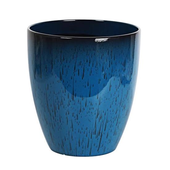 Глубокий цветочный горшок Имитация керамики Горшок для растений с дренажным отверстием Смола Монстера Кашпо с поддоном для комнатных и уличных растений Домашний сад Офисный декор