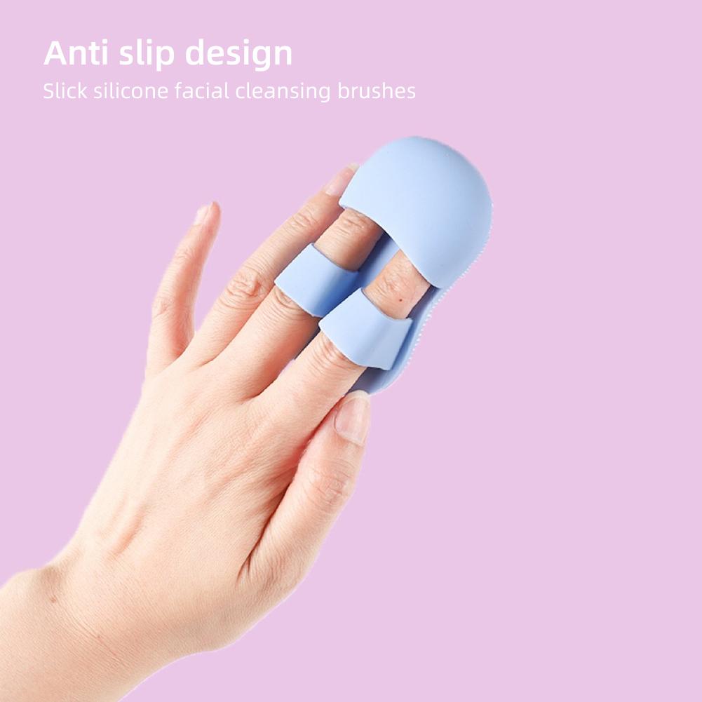 Силиконовый чехол для пальцев щеточка для лица мягкая, приятная для кожи щетка для снятия макияжа очищающая щетка для лица портативная прочная очищающая массажная щетка