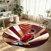 Cristiano Ronaldo Printed Round Crystal Velvet Rug Soft Non Slip Floor Carpet For Bedroom Holiday Gift