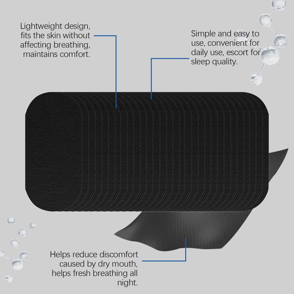 Пластырь против храпа для сна Пластырь против храпа для сна, предотвращающий сухость во рту и храп, можно использовать во время занятий спортом или сна