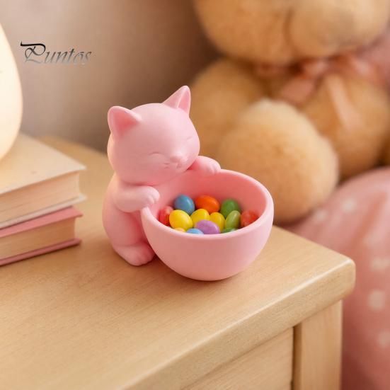 Маленький комнатный горшок для растений, 3D-печатное украшение-кошка, Горшок оригинальной формы, Держатель для офисного стола, Контейнер с матовой поверхностью для домашнего декора, Витрина, Горшок для растений