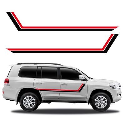 2 шт. Наклейка на автомобиль Для Land Cruiser 300 LC300 Prado 150 120 Полосы на боковую часть двери Комплект наклеек Водонепроницаемые ПВХ наклейки Автоаксессуары
