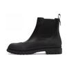 Короткие кожаные ботильоны Челси мужские черные CP801-BLK