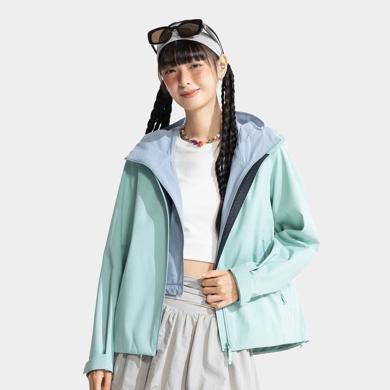 Li Ning CF Серия Su Wan Long Jia Худи Свободный Простой Удобный Водонепроницаемый Ветрозащитный Дышащий Прочный Дождестойкий Куртка Женская куртка AEMV040-4
