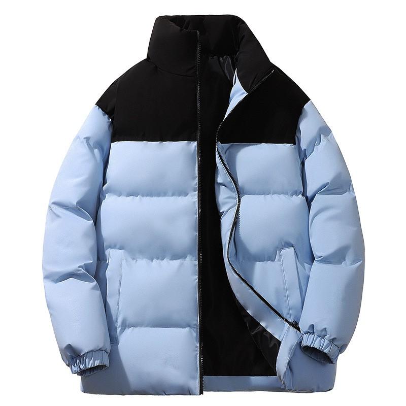 Unisex Winter Warm Windproof Water-Resistant Puffer Jacket With Stand Collar Outdoor Sports Casual Wear