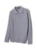 20TH HOLE Cable Collar Men'S Long Sleeve Knit [M/Grey]