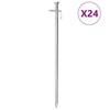 VidaXL Tent Pegs 24 Pcs 30 Cm 8 Mm Galvanized Steel, Ground Stake, Metal Tent Peg, Tent Stake In 4009357