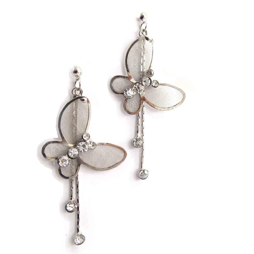 Les Trésors De Lily [J8165] - Серебряные дизайнерские серьги «Бабочки»