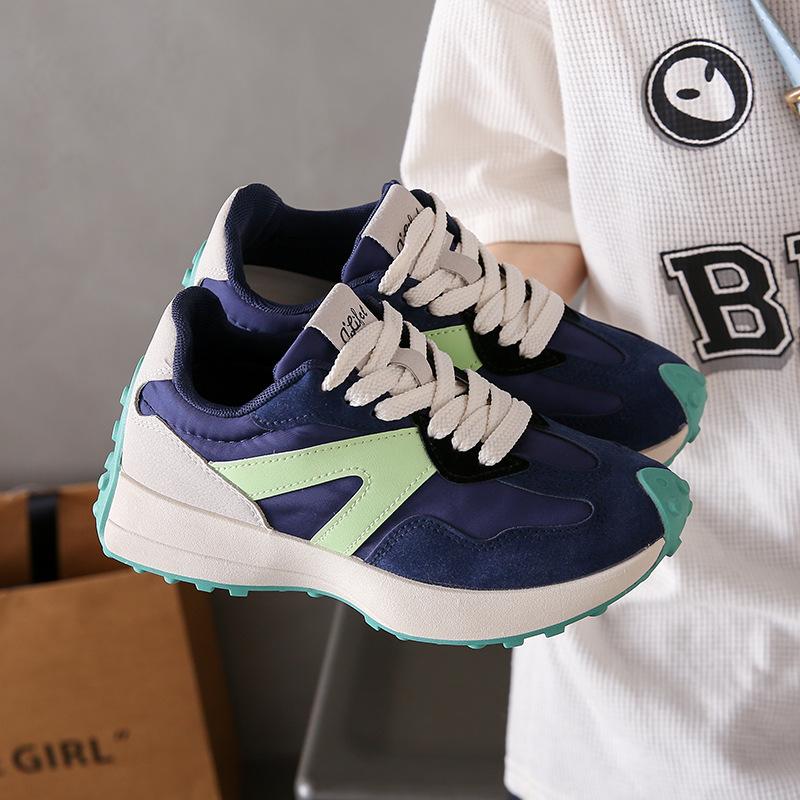 Дышащая искусственная кожа толстая подошва Forrest Gump повседневная обувь удобные женские теннисные кроссовки размер 35~40