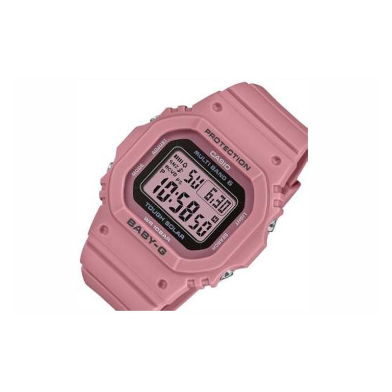 Casio Водонепроницаемость 100 метров Кварцевый полимерный ремешок 42,1*37,9*11,3 мм женские часы розовые BGD-5650-4JF