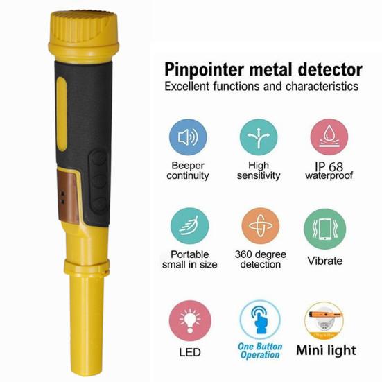 Многофункциональный ручной подводный металлоискатель IP68 водонепроницаемый портативный импульсный пинпоинтер индукционный металлоискатель