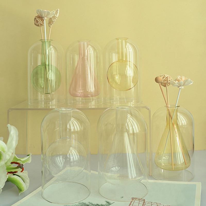 Стеклянная бутылка диффузора для ароматерапии Красочная двухслойная бутылка для ароматерапии