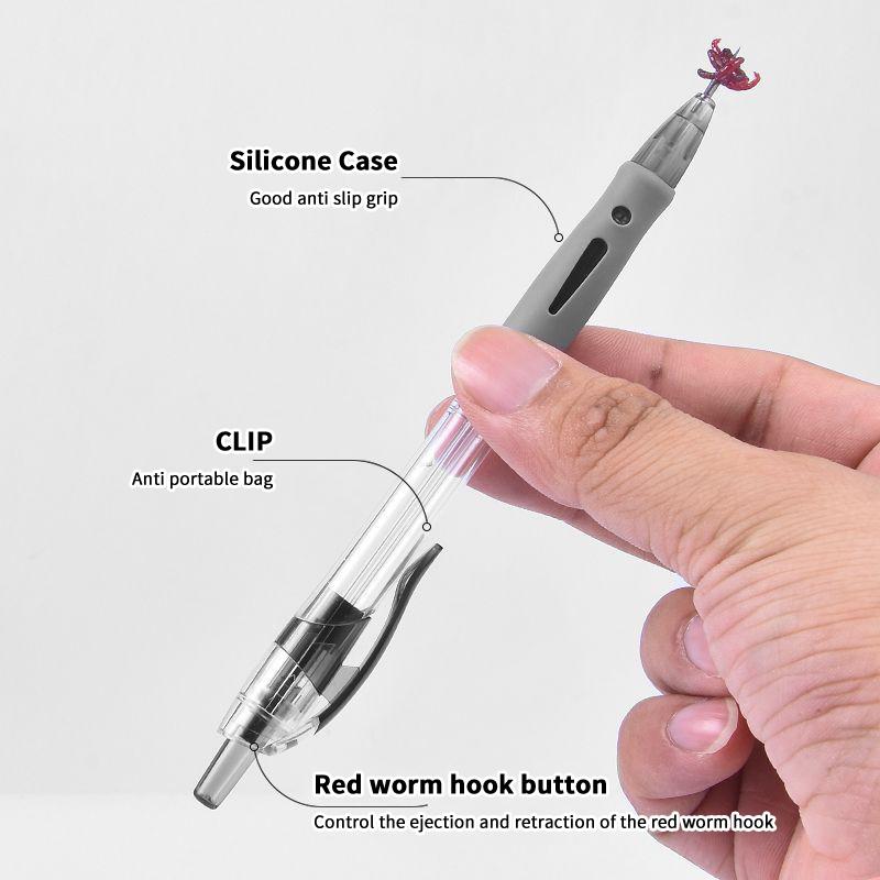 Устройство для насаживания живой наживки Устройство для связывания красного червя Устройство для насаживания наживки Ручка для насаживания дождевого червя/красного червя Рыболовный аксессуар