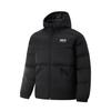 Li Ning Anti-Five Series Solid Color Zipper Hooded Comfortable Breathable Versatile Down Jacket Men Outerwear Black AYMU481-4