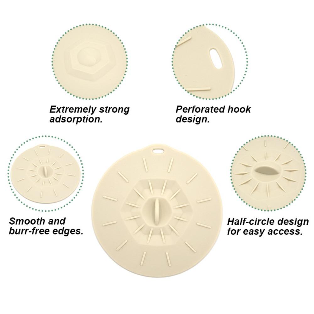 5Pcs Heat Resistant Suction Cover Spill-proof Pot Lid Household Microwave Bowl Cover Cup