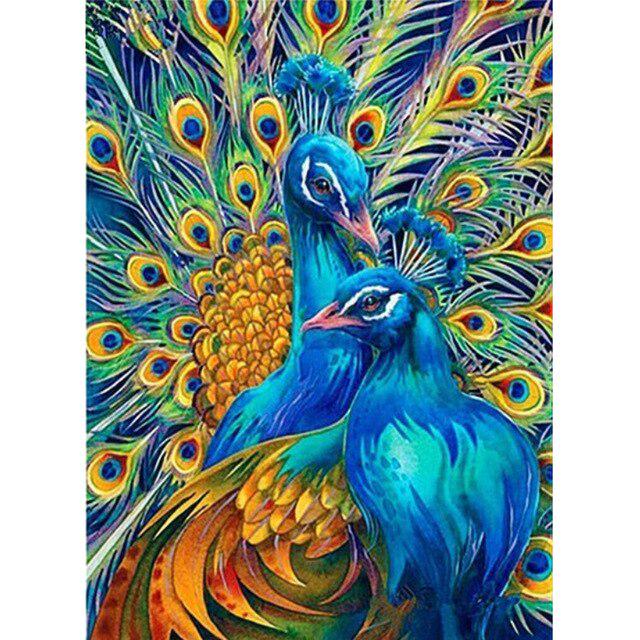 Павлин DIY 5D алмазная живопись вышивка крестиком полный круглый Смола Алмазная вышивка Стразы Мозаика Рождественский подарок домашний декор
