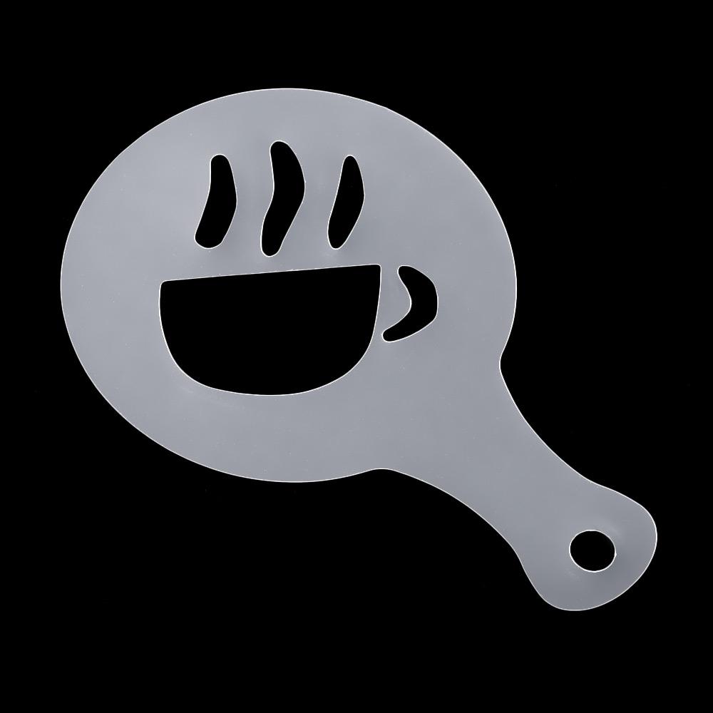 16pcs Funny Latte Cake Decorating Coffee Art Stencils Foam Tool Cappuccino