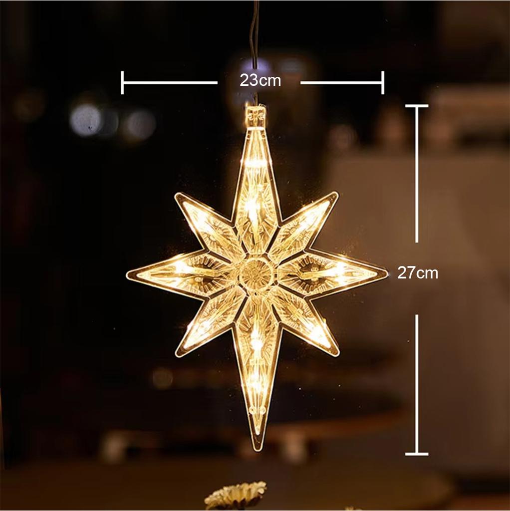 Светодиодные рождественские огни на окно, батарейки, теплый свет, на присосках, елка, Санта Клаус, снеговик, подарок, лось, луна, колокольчик