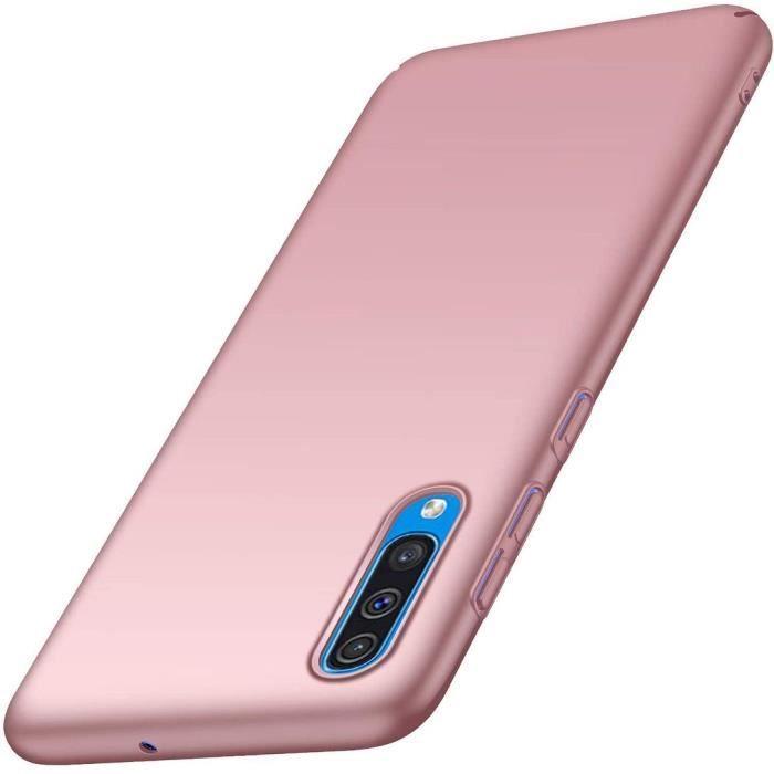 Coque - BOOLING - pour Samsung A50 - Protection souple - Silicone ultra-léger - Couleur unie Rose
