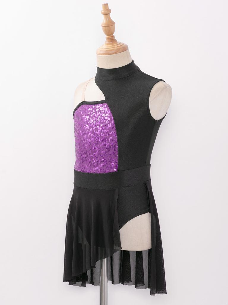 Детский балетный купальник для девочек, костюм для современного танца, танцевальная одежда, платье для современного джаза, латинского лирического танца