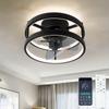 Modern Simple Ceiling Fan Light LED Remote Control Dimmable Silent Ceiling Fan with Light Home Kitchen Lighting Fixtures