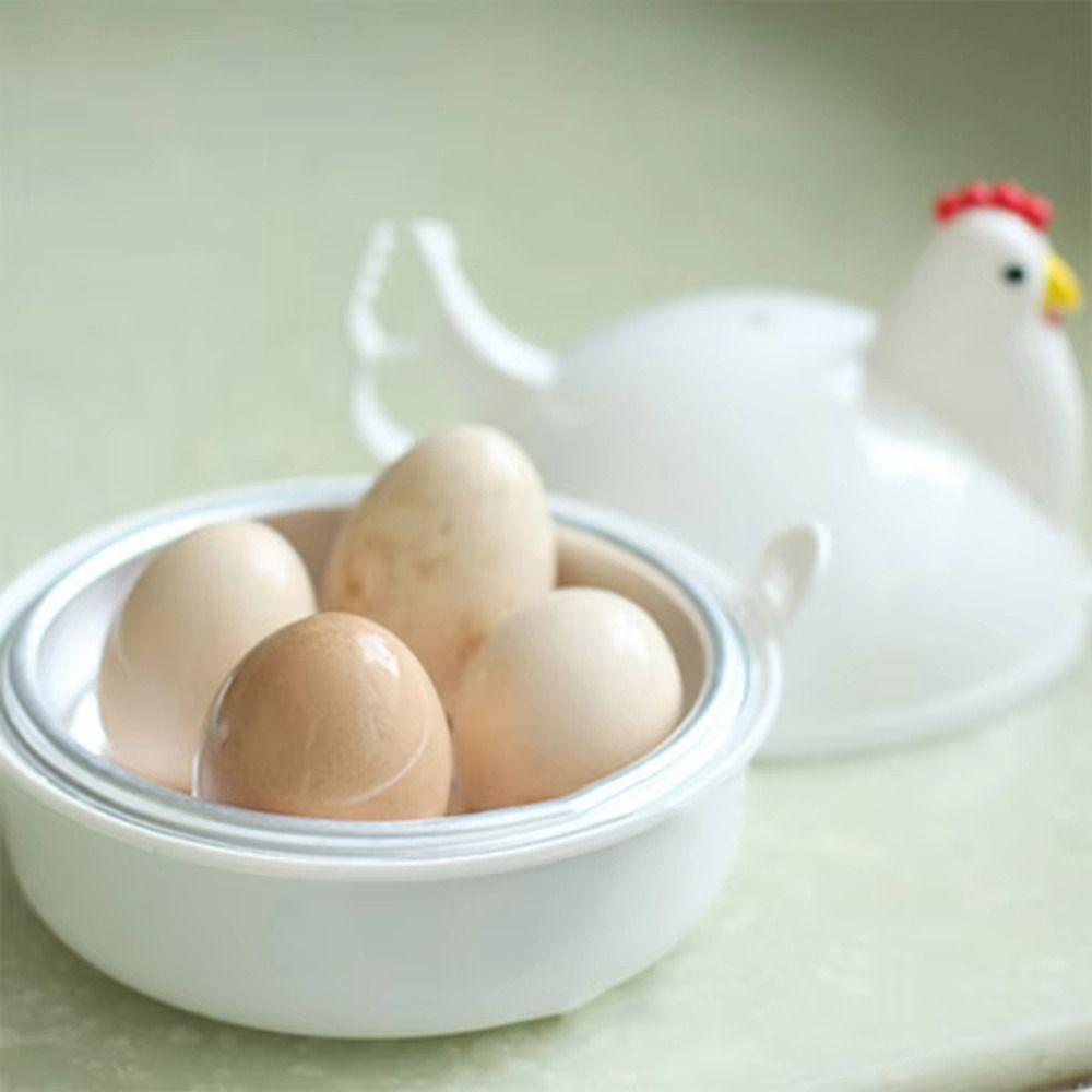4 Eggs Egg Cooker Microwave Cooking Tool New Egg Boiler Steamer