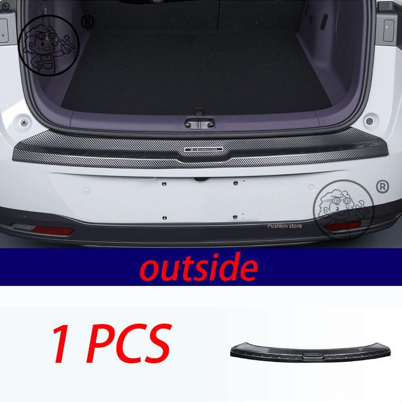 For leapmotor B10 2025 2026 Car Styling Trunk ABS Carbon fiber Threshold Strip Tailgate Anti Kick Accessories