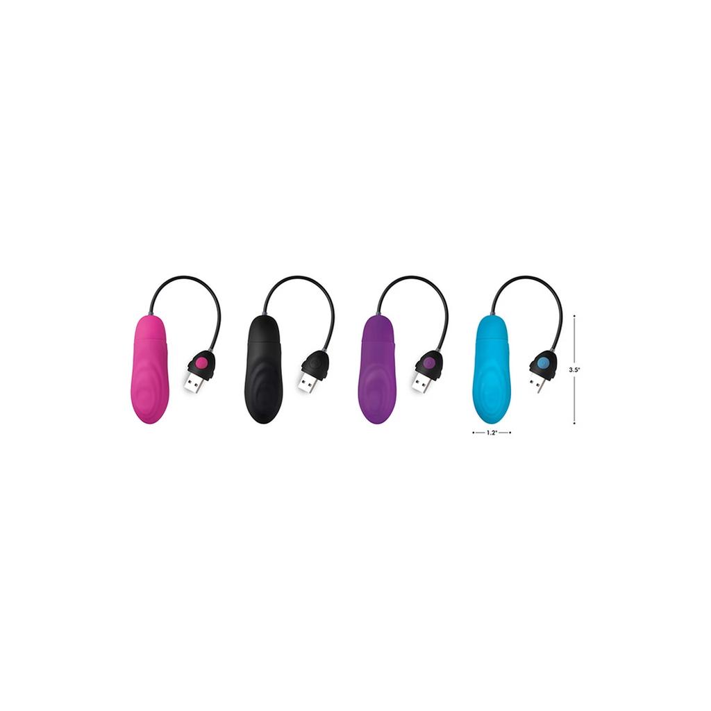 XR Brands - Pulsating Rechargeable Silicone Bullet