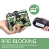 Cute RFID Card Holder PU Leather Ultra-Thin Coin Bag Compact Black Cat Floral Women Wallet Daily Use