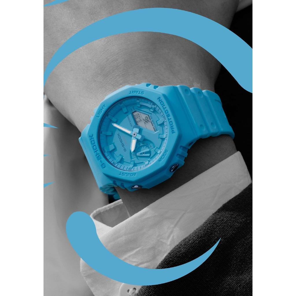 Casio Мужские часы G-Shock TONE-ONTONE Series GA-2100-2A2JF Turquoise [Японская модель]