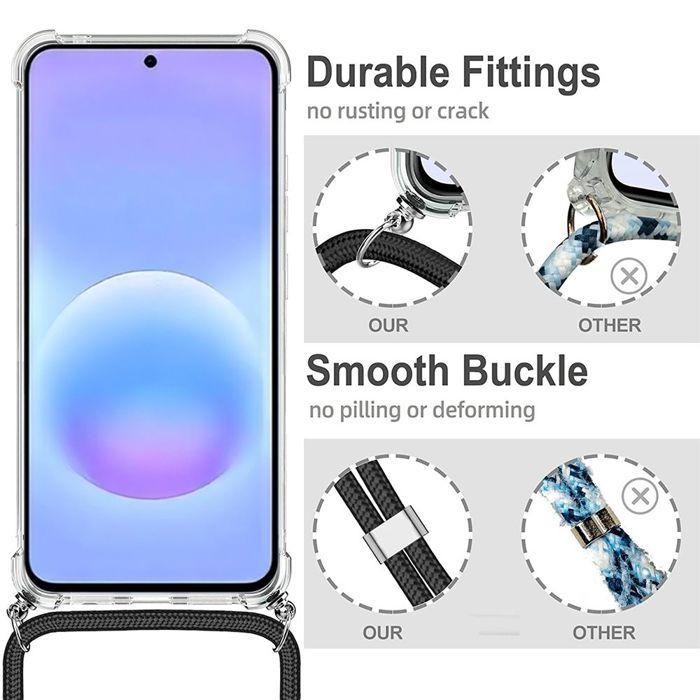 Coque Antichoc - BOOLING - pour Samsung Galaxy A57 5G - Coin Renforcé avec Cordon Vert Nuit