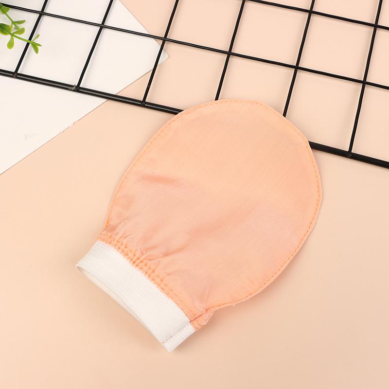 Шелковое отшелушивающее полотенце для умывания лица Мягкий отшелушивающий скраб для ванны Шелковые перчатки для умывания лица