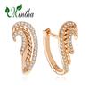 Серьги-клипсы MINTHA, модные свадебные повседневные модные ювелирные изделия цвета розового золота, серьги с кубическим цирконием для женщин, свадебные серьги