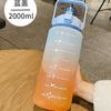 Бутылка для воды1011 большая емкость стакан для воды с трубочкой шкала времени 1000 мл спортивная летняя бутылка для воды интернет-знаменитости