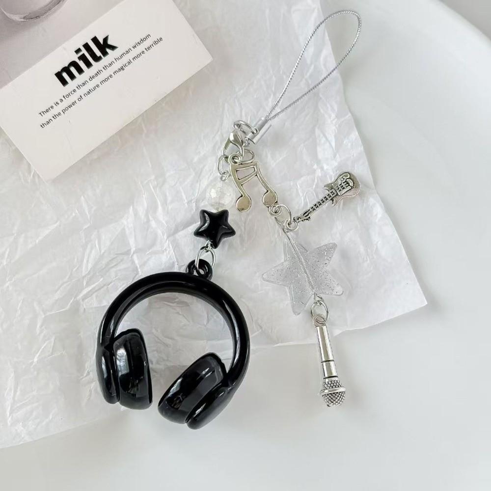 Mini Headset Cellphone Decoration Creative Beaded Phone Chain Fashion Accessories