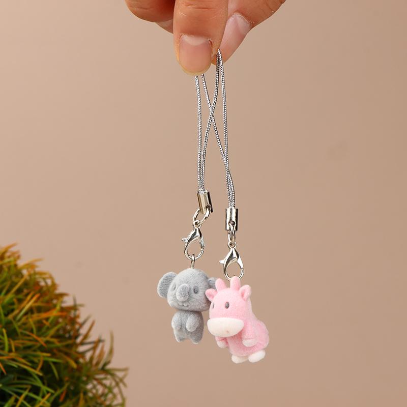 Милый стеганый теленок коала мобильный телефон шнурок мультяшное животное кулон телефон цепочка школьная сумка кулон брелок