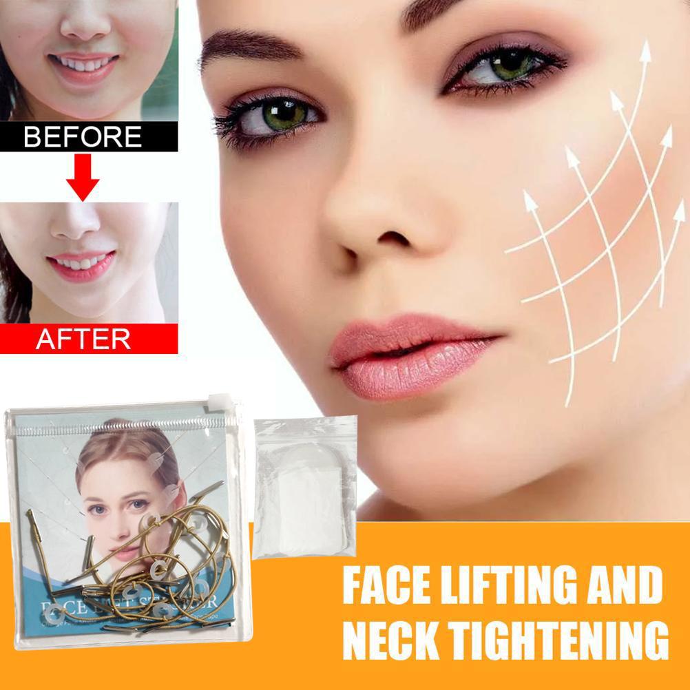 20 шт. лента для подтяжки лица наклейка для подтяжки лица прозрачная невидимая наклейка для лица V-образная подтяжка лица St