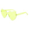 Love SUNGLASSES Sunglasses Rimless Heart-shaped One-piece Sunglasses Color Peach Heart One-piece Sunglasses