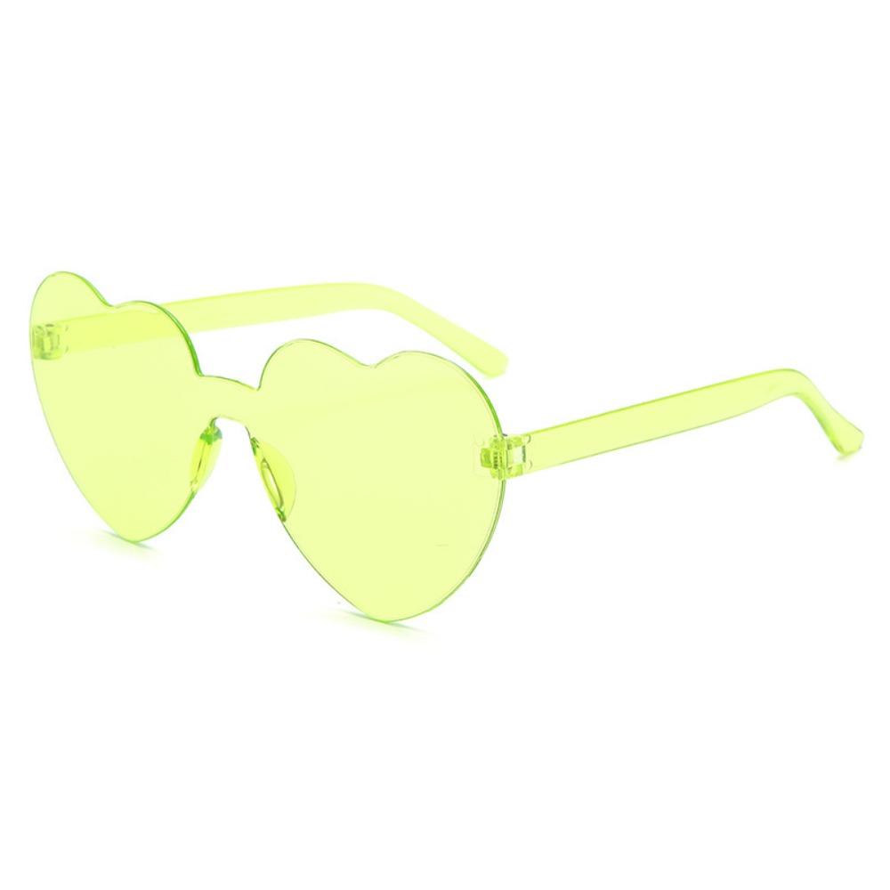 Love SUNGLASSES Sunglasses Rimless Heart-shaped One-piece Sunglasses Color Peach Heart One-piece Sunglasses