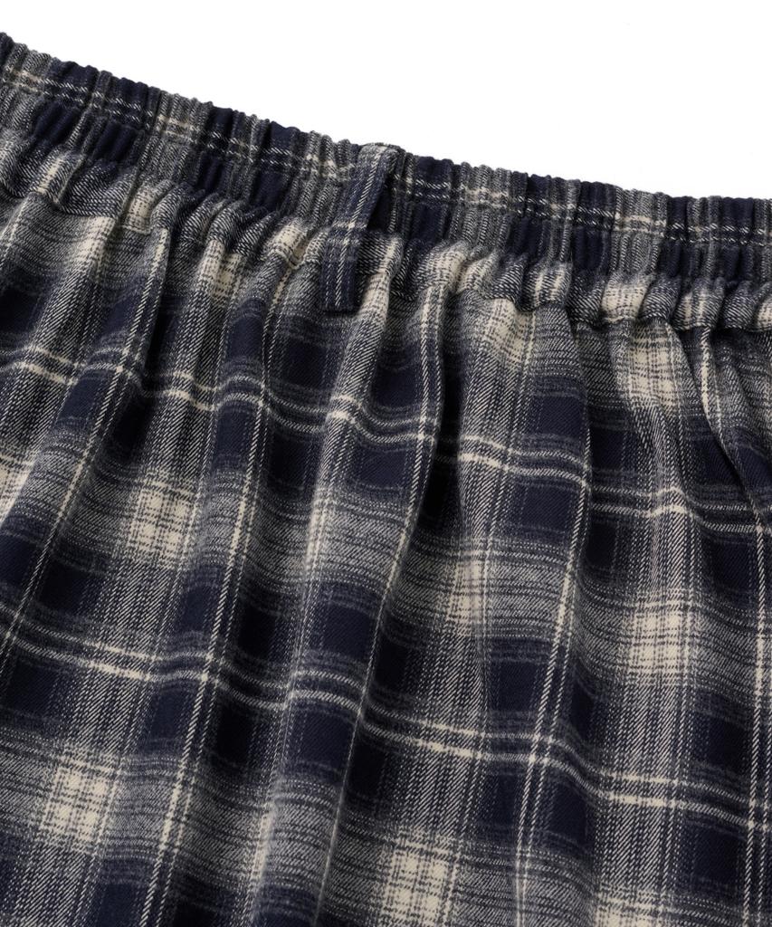 Visual Collector Fur Check Long Skirt [Vintage Blue]
