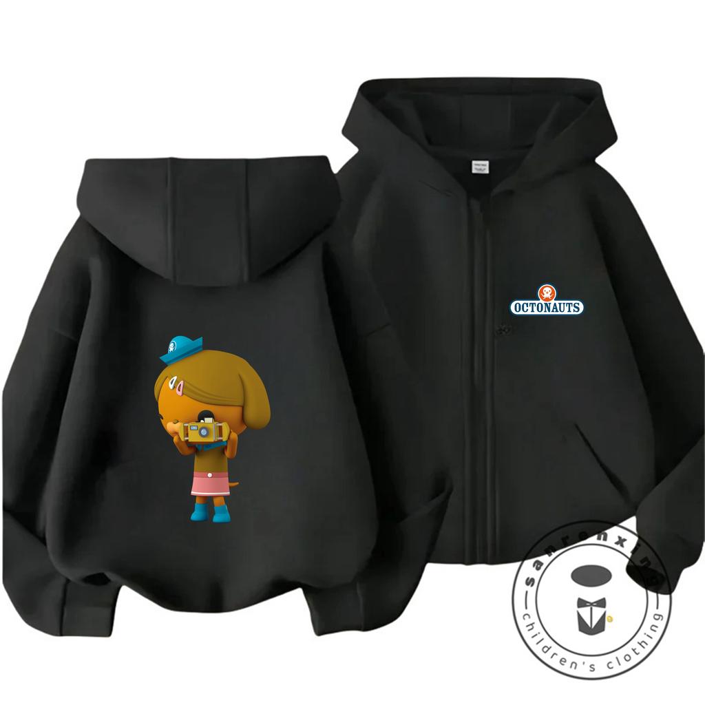 Octonauts Tweak And Dashi Zip Hoodie Boys Girls 3-14 Years Funny Crew Design Winter Casual Street Wear