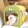 New Spring and Summer Dog Big-eyed Cute Contrasting Color Car Nest Out Portable Kennel Medium and Small Dog Cat Litter Cat Delivery Room