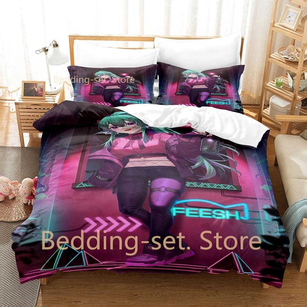 Удобный комплект постельного белья с аниме-принтом, включающий пододеяльник и наволочки. Размеры: односпальный, полуторный, двуспальный, евро, кинг. Для взрослых и детей