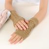 Winter Women Gloves Hand Arm Crochet Cable Knitted Gloves Mittens Warm Fingerless Wrist Women Gloves