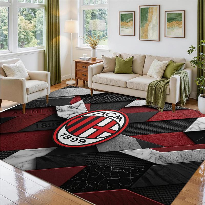 Ковер из хрустального велюра в дизайне AC Milan, мягкий декоративный коврик для прихожей спальни