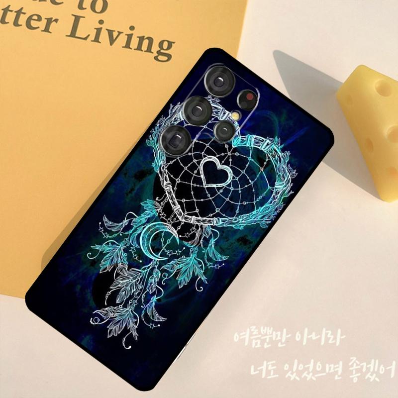 Retro Feather Dreamcatcher Phone Case For Samsung Galaxy S25 Ultra S9 S10 S20 S22 S21 S23 Plus S24 FE Back Cover Shell