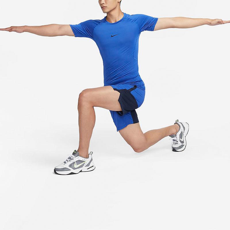 Nike Футболка Pro Solid Quick-Dry Fitted Training T-Shirt для мужчин, топы Game-Royal FB7933-480